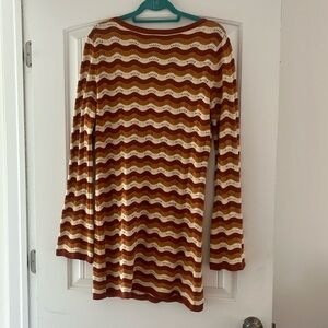 Rhythm low back, bell sleeve, sweater dress/coverup